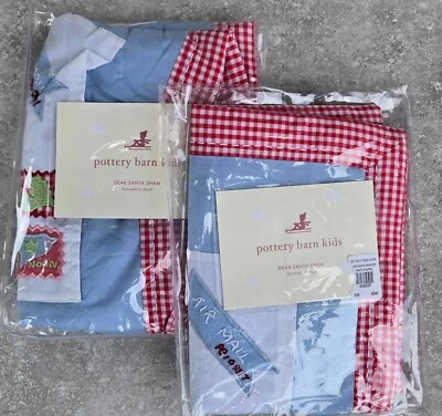 NUEVO Par de fundas de almohada Pottery Barn Kids Dear Santa Polo Norte Guinga Navidad Foto 1 de 4