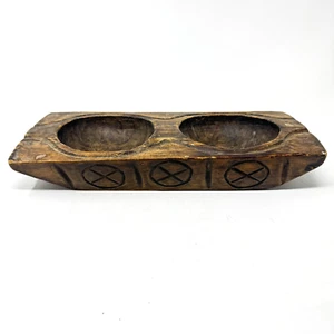 Antique Handcarved Wooden Spice Sugar Bowl Molds - Picture 1 of 9