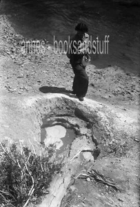 BLACK & WHITE NEGATIVE * snapshot walking along the shore checking waterhole - Picture 1 of 3