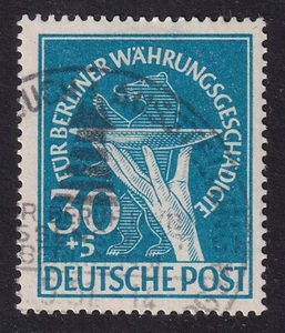 BERLIN 1949 Relief Fund 30pf+5pf Blue SG B70 Used (CV £300) - Picture 1 of 2