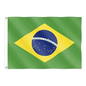 Brazil Flag Large 5x3FT National World Cup Brazilian Sports Football Fan Suport - Picture 1 of 8