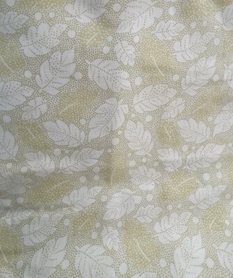 Moda Alice's Leafy Bower Fabric by Barbara Brackman Green White 41" x 44" - Image 1 of 3