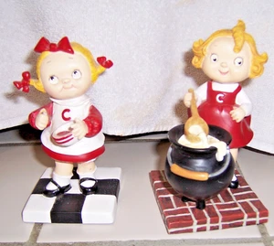 2-Vintage Campbell’s Suppenfiguren "SOUP'S ON & SOMETHING'S COOKING" OHNE BOX - Bild 1 von 3