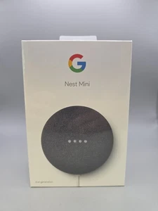 Google Nest Mini (2nd Generation) Smart Speaker - Charcoal - New & Sealed - Picture 1 of 5