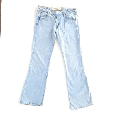 Jeans De Colección Levis 518 33x31 Para Mujer 11 M Tiro Súper Bajo Bootcut Denim Lavado Ligero Foto 1 de 4