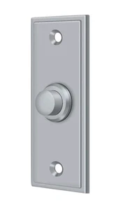 Qty 2 Deltana BBS333U26D Bell Button Rectangular Contemporary in Satin Chrome - Picture 1 of 3