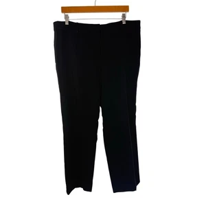 Talbots Women's Black Flat Front Side Zip Closure Ankle Pants Size 16P - Picture 1 of 10
