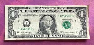 2017 DOLLAR BILL STAR NOTE F 1258 5935* - Picture 1 of 2