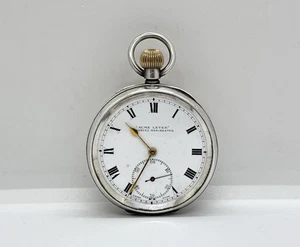 Solid Silver Cased Acme Lever H. Samuel Pocket Watch Buren 10 jewel - For repair - Picture 1 of 18