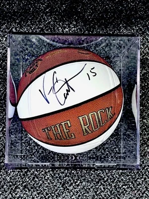 Vince Carter *Firmado The Rock Baloncesto Toronto Raptors Salón de la fama Foto 1 de 4