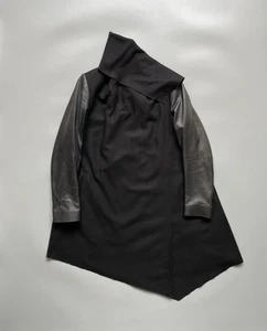 AllSaints Damen Streetwear Hide Monument Mantel mit Lederärmeln schwarz Gr. M - Bild 1 von 20