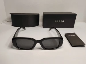 Prada Symbole black sunglasses SPR17WS With Case And Box - Picture 1 of 15