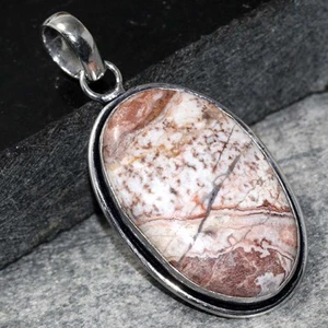 Mexican Laguna Lace 925 Silver Plated Gemstone Pendant 2" Superb Gift AU z896 - Picture 1 of 3