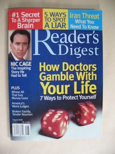 Readers Digest Magazine August 2006-Nicolas Cage part of Cover - Picture 1 of 1