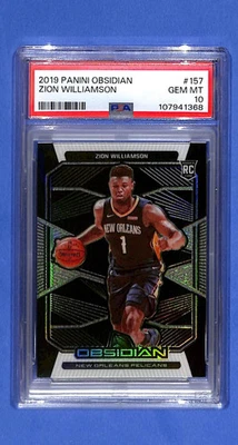 2019 Zion Williamson Panini Obsidian Rookie #157 New Orleans Pelicans PSA 10 - Image 1 of 3