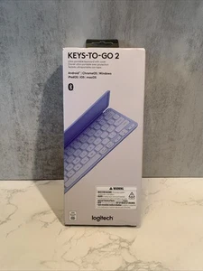 Logitech Keys-to-GO 2 Przenośny tablet Bluetooth Klawiatura Liliowa ZAPIECZĘTOWANA - Zdjęcie 1 z 3