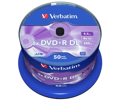 Verbatim DVD+R Double Layer 8.5GB - 50er Spindel für sichere Datenspeicherung - Bild 1 von 4