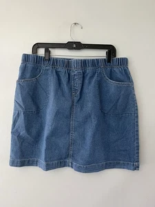 Coral Bay Denim Skort LARGE Rock mit Shorts blau Wandern Outdoor Golf Tennis - Bild 1 von 5