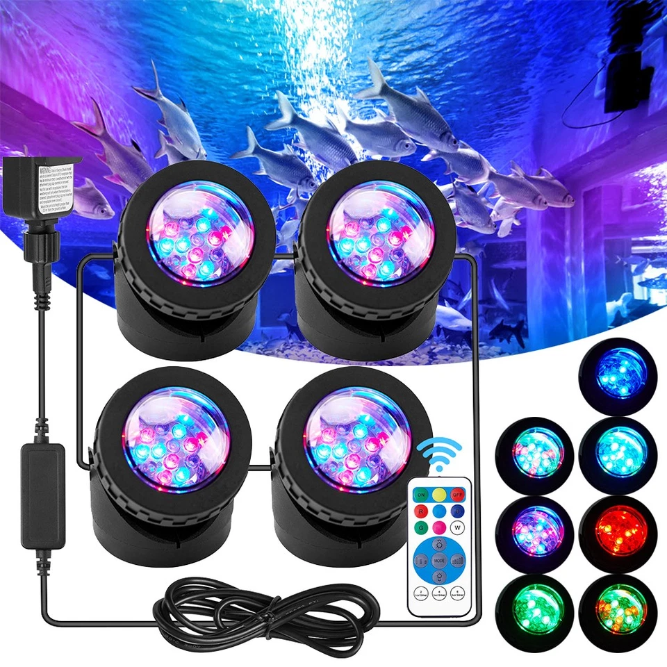 LED Unterwasser Licht Strahler RGB Garten Teich Brunnen Aquarium Beleuchtung DE - Bild 1 von 4