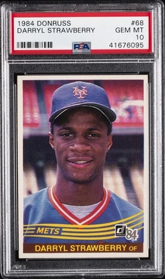 1984 DONRUSS #68 DARRYL STRAWBERRY ROOKIE RC PSA 10 - Image 1 of 2