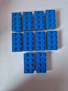 LEGO 3001 2 x 4 Brick Blue x 10 - Picture 1 of 1