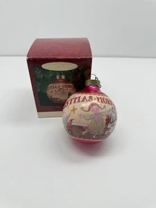 VINTAGE Hallmark 1993 Mary Engelbreit Christmas Morning Glass Ball Ornament Box - Picture 1 of 12