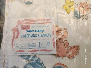 Rare Vintage Baby Receiving Blankets - Picture 1 of 3