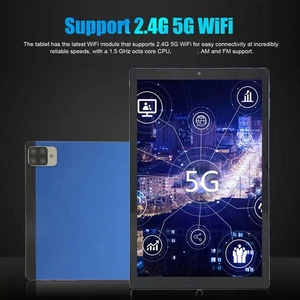 10.1in Tablet For Android11 2.4G 5G 6000mAh Type C Rechargeable 6GB RAM 128GB - Picture 1 of 12
