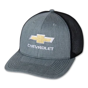 Gorra Chevrolet Gold Bowtie gris y negra de malla - Imagen 1 de 2