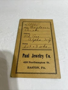Vintage Paul Jewelry Co. Easton Pennsylvania Account Book 1949 - Picture 1 of 7