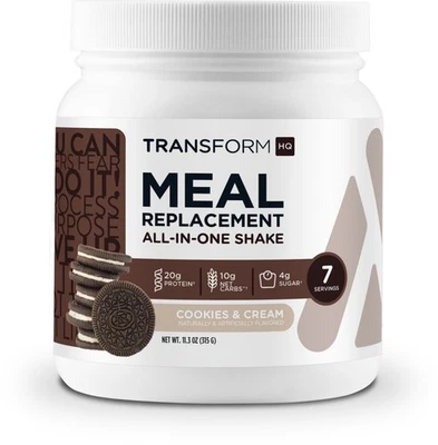 Polvo batido de reemplazo de comidas TransformHQ (galletas y crema) - 7 porciones Foto 1 de 4