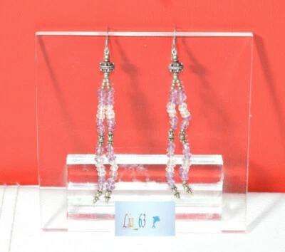 Orecchini Argento con Ametiste e Quarzi - Immagine 1 di 4