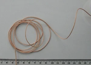 5m de cordón de algodón encerado beige/natural, 1,1mm de diámetro, para joyería y otras manualidades - Imagen 1 de 1