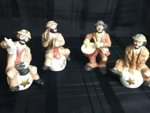 4er Set Emmett Kelly Jr Signature Collection Flambro Clowns Zirkus Bälle Ständer - Bild 1 von 10
