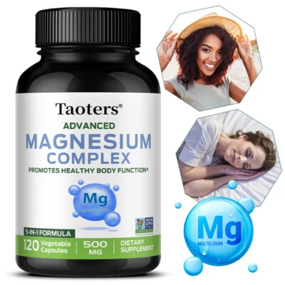 TAOTERS Complexe de magnésium avancé 5 en 1, 500 mg, Exp. 02/2027