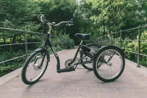 AMCargoBikes Elektro-Dreirad 250w Gepäck Trike 24" Räder 9Ah Akku - schwarz - Bild 1 von 4