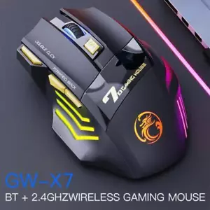 Rechargeable Wireless Mouse 2.4G Silent Gamer Gaming Mouse Computer Ergonomic Ma - Picture 1 of 13