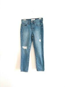 RSQ Jeans Boyfriend Ankle Length Distressed Button Fly Size 00 23 x 26