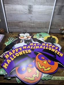 Vintage Halloween paper Die Cut decorations - Picture 1 of 23