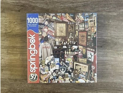 Springbok Baseball Jigsaw Puzzle "Collectors Closet" 1000 Piece - Sealed - Image 1 of 2