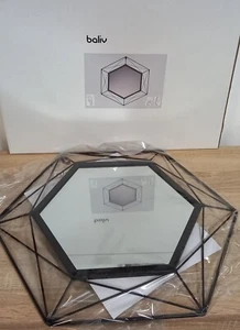 Wandspiegel Rund Baliv Dekospiegel 40cmØ Hexagon 43x37 cm Schminkspiegel Spiegel - Bild 1 von 1