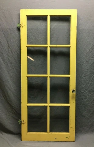Single VTG 8 Lite Casement Cabinet Cupboard Window Door Yellow 20x50 1029-21B Cover