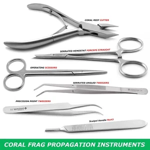 KIT HÁGALO USTED MISMO PARA HERRAMIENTAS DE ACERO INOXIDABLE ARRECIFE PROPAGACIÓN FRAG CORAL VIVO JUEGO DE 6 PIEZAS - Imagen 1 de 6