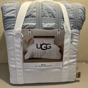 Ugg Becki Full/Queen Comforter Set 90”X92” 2Shams-26”X21” Color-Ocean Mist NEW - Picture 1 of 8