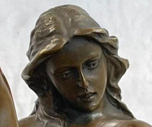 Beautiful Rare Bronze Statue Nude Woman Good Quality Signed Original Sculpture - Picture 1 of 6