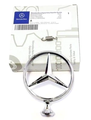 New OE Radiator Hood Grille Shell Chrome Stand Up Star Kit 1956-67 Mercedes Benz - Image 1 of 3