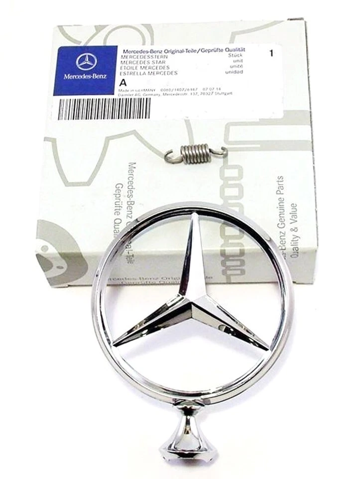 New OE Radiator Hood Grille Shell Chrome Stand Up Star Kit 1956-67 Mercedes Benz - Image 1 of 3