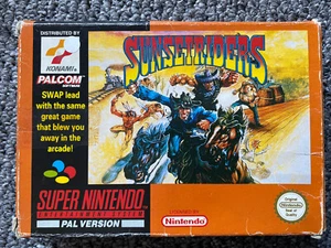Sunset Riders SNES. Ultra seltene PAL UK Sonnenuntergang Reiter für Super Nintendo komplett. - Bild 1 von 12