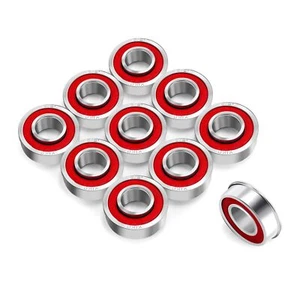 10 Pcs Flanged Ball Bearings ID 5/8" X OD 1-3/8", Applicable for Lawn Mowe NEW - Picture 1 of 7