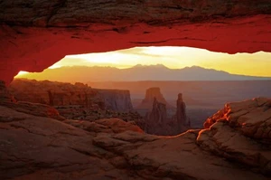 Foto Wandbild-SONNENUNTERGANG HÖHLE- (872)-VLIES-Tapete-Canyon Mountain Sun XXL - Bild 1 von 1